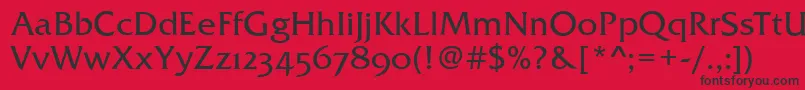 FremontOsfRegular Font – Black Fonts on Red Background
