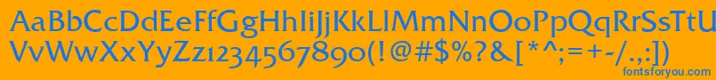 FremontOsfRegular Font – Blue Fonts on Orange Background