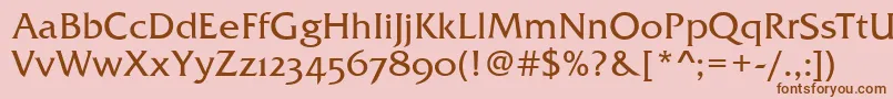 FremontOsfRegular Font – Brown Fonts on Pink Background