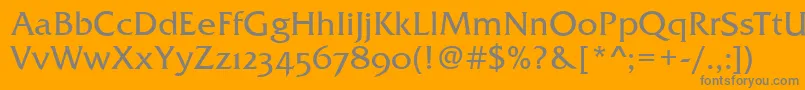 FremontOsfRegular Font – Gray Fonts on Orange Background