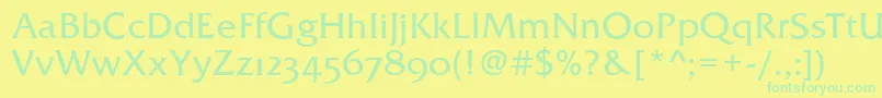 FremontOsfRegular Font – Green Fonts on Yellow Background