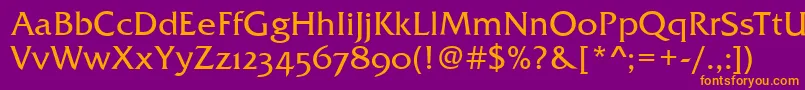 FremontOsfRegular Font – Orange Fonts on Purple Background