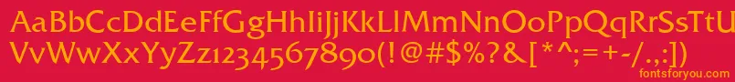FremontOsfRegular Font – Orange Fonts on Red Background