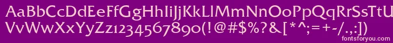FremontOsfRegular Font – Pink Fonts on Purple Background
