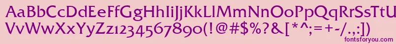 FremontOsfRegular Font – Purple Fonts on Pink Background