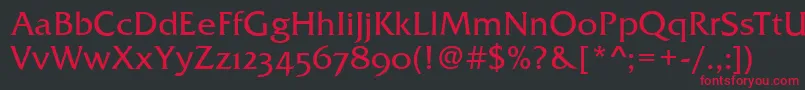 FremontOsfRegular Font – Red Fonts on Black Background