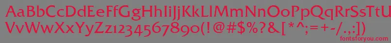 FremontOsfRegular Font – Red Fonts on Gray Background
