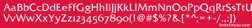 FremontOsfRegular Font – White Fonts on Red Background