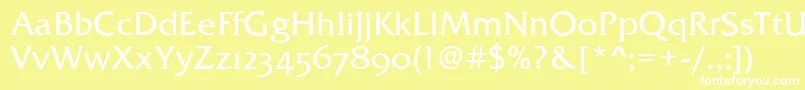 FremontOsfRegular Font – White Fonts on Yellow Background