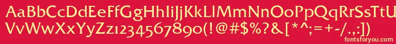 FremontOsfRegular Font – Yellow Fonts on Red Background