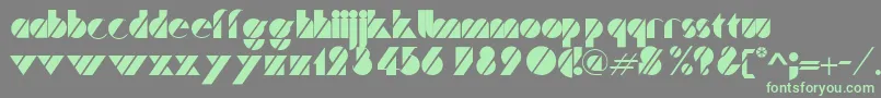 TrafficitcNormal Font – Green Fonts on Gray Background