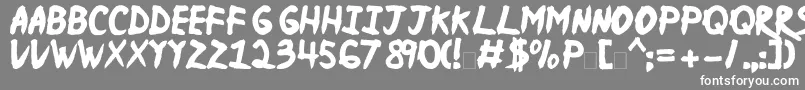 フォントNinjaNarutorus – 灰色の背景に白い文字