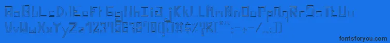 Шрифт Untrazuko – чёрные шрифты на синем фоне
