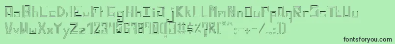 Шрифт Untrazuko – чёрные шрифты на зелёном фоне
