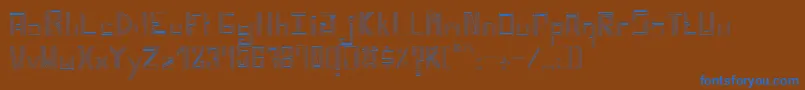 Untrazuko-fontti – siniset fontit ruskealla taustalla