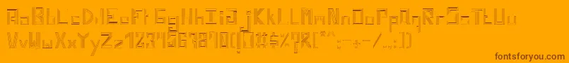 Untrazuko Font – Brown Fonts on Orange Background