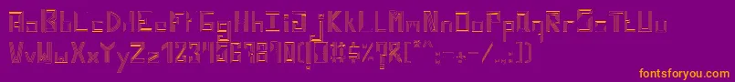 Untrazuko Font – Orange Fonts on Purple Background