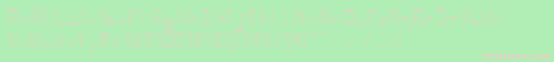 Untrazuko-fontti – vaaleanpunaiset fontit vihreällä taustalla