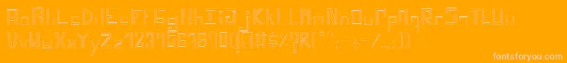 フォントUntrazuko – オレンジの背景にピンクのフォント
