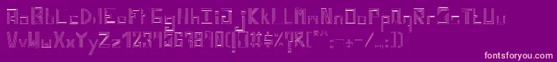 Untrazuko Font – Pink Fonts on Purple Background