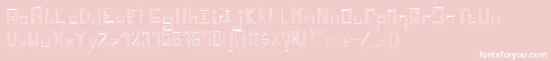 Untrazuko-fontti – valkoiset fontit vaaleanpunaisella taustalla