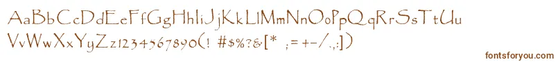 FitzroyLight Font – Brown Fonts on White Background