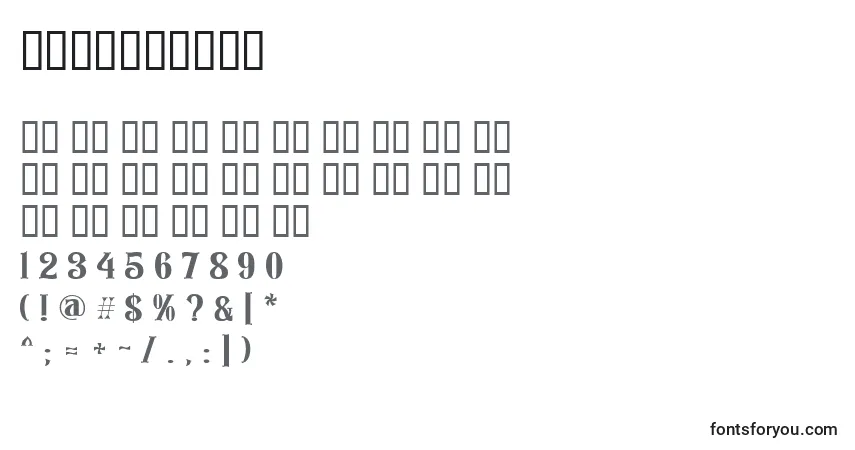Шрифт Rozendecor – алфавит, цифры, специальные символы