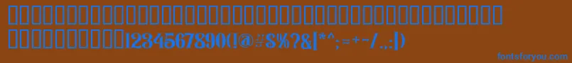 Rozendecor Font – Blue Fonts on Brown Background