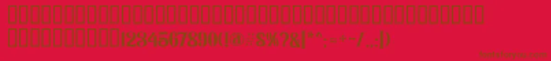 Rozendecor Font – Brown Fonts on Red Background