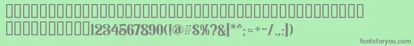 Rozendecor Font – Gray Fonts on Green Background