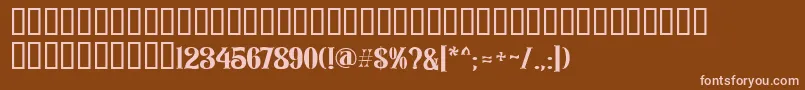 Rozendecor Font – Pink Fonts on Brown Background