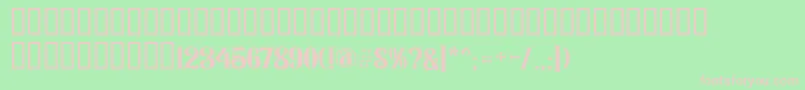 Rozendecor Font – Pink Fonts on Green Background