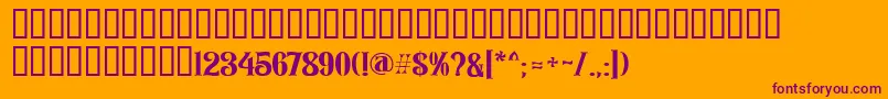 Rozendecor Font – Purple Fonts on Orange Background