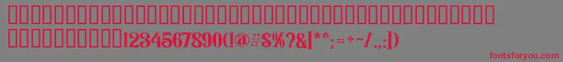 Rozendecor Font – Red Fonts on Gray Background