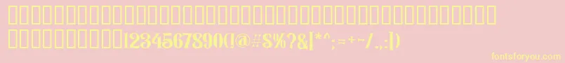 Rozendecor Font – Yellow Fonts on Pink Background