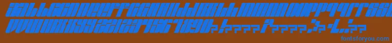 EastLift Font – Blue Fonts on Brown Background