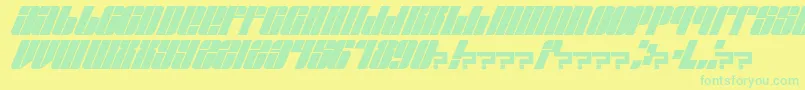 EastLift Font – Green Fonts on Yellow Background