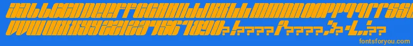 EastLift Font – Orange Fonts on Blue Background