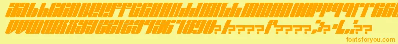 EastLift Font – Orange Fonts on Yellow Background
