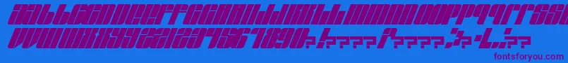 Police EastLift – polices violettes sur fond bleu