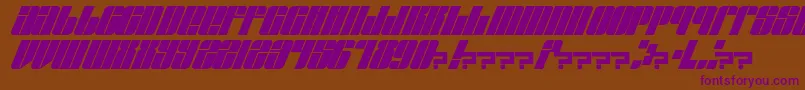 EastLift-Schriftart – Violette Schriften auf braunem Hintergrund