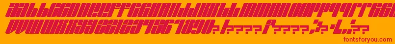 フォントEastLift – オレンジの背景に赤い文字