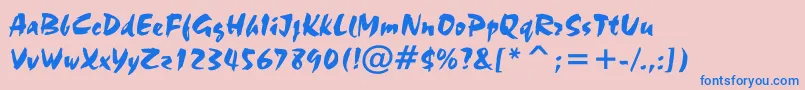 Cadellinis Font – Blue Fonts on Pink Background