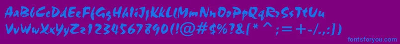 Cadellinis Font – Blue Fonts on Purple Background