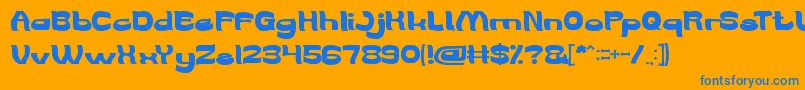 WeAreTheWord Font – Blue Fonts on Orange Background