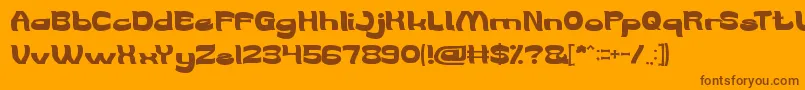 WeAreTheWord Font – Brown Fonts on Orange Background