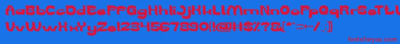 WeAreTheWord Font – Red Fonts on Blue Background