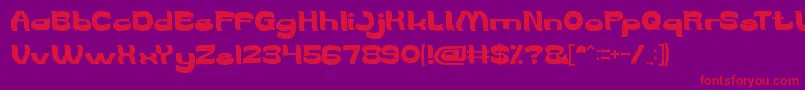 WeAreTheWord Font – Red Fonts on Purple Background