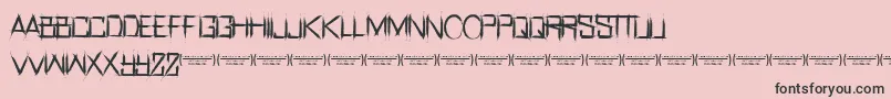 RealhorrorRegular-Schriftart – Schwarze Schriften auf rosa Hintergrund