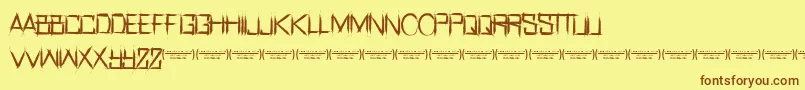 RealhorrorRegular Font – Brown Fonts on Yellow Background